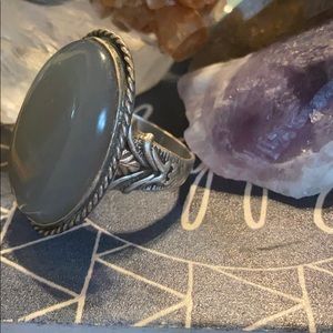 Black Hills Gold 925 Silver Chalcedony Ring 11/12